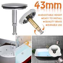 43mm Stainless Steel Bathtub Plug Replacement Bath Pop Up Waste Plug Sink Water Filter Waste Collector Stop Kitchen Drainer 2024 - buy cheap