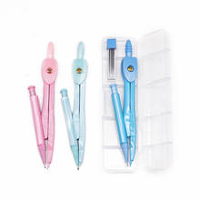 1 Box Metal Drawing Compasses with Pencil Refills Math Geometry Set Kawaii Stationery Students Drafting Tools School Supplies 2024 - buy cheap