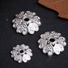1Pc 925 Sterling Silver Carved Flower Bead Caps Charms Flower Caps For Necklace Bracelet Connector DIY Jewelry Making 925181 2024 - buy cheap
