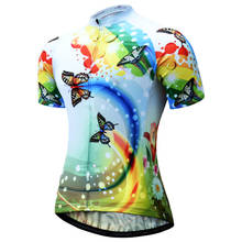 Camiseta de manga corta de ciclismo para mujer, maillot transpirable para bicicleta de montaña, ropa deportiva de secado rápido 2024 - compra barato