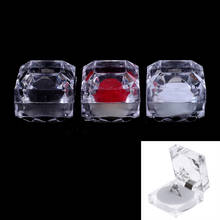 Hot Sale Jewelry Package Ring Earring Box Acrylic Transparent Wedding Packaging Jewelry Velvet Ring Box 2024 - buy cheap