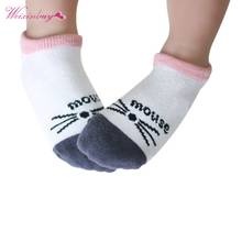 Baby Boys Girls Socks Newborn Toddler Cotton Cartoon Moustache Mouse Patchwork Socks 2024 - buy cheap