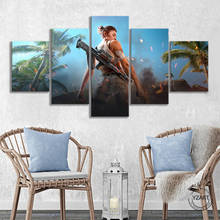 Cuadro de pared HD para decoración del hogar, imagen de Garena con videojuegos de fuego libre, pinturas artísticas en lienzo, arte de pared, 5 uds. 2024 - compra barato