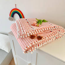 Edredón rosa de verano, manta de aire acondicionado de fresa, funda de cama suave y cómoda, novedad de 2020 2024 - compra barato