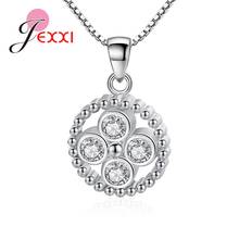 Gorgeous Trendy Pendant Necklaces with Chain Sparkling AAAAA Clear Cubic Zircon 925 Sterling Silver Jewelry for Women Girls Gift 2024 - buy cheap