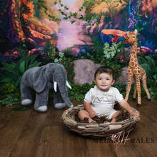 Jungle Safari Backdrop Woodland Baby Newborn Backgrounds for Photo Studio Children 1st First Birthday Photo Background 2024 - buy cheap