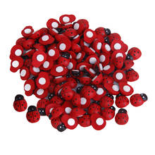 100pcs Mini Red Wood Ladybird Stickers DIY Scrapbooking Children Craft Decor 2024 - buy cheap