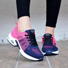 Zapatos Deportivos transpirables para mujer, zapatillas deportivas de marca para correr, color azul y rosa, talla grande, B-510 2024 - compra barato