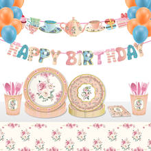 Placas de papel coloridas com rosas, descartáveis, decoração de festa de aniversário, casamento, dia dos namorados 2024 - compre barato