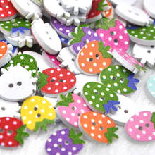 50pcs Dots Wood Buttons Strawberry Sewing Craft Mix Lots Wholesales WB336 2024 - buy cheap