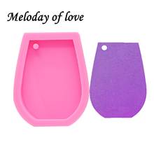 Shiny Red wine glass shape Clay DIY molds epoxy resin Mold silicone mold for key chain glossy finish DY0072 2024 - buy cheap