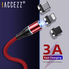 !ACCEZZ 3A Magnetic Cable Fast Charging Data Cable Micro USB Type C For iPhone 11 Pro Max Samsung Xiaomi 9 ipad Charge Cord Wire 2024 - buy cheap