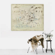 Kawon zao wou-ki "15-02-50", tela de arte pintura a óleo abstrata, arte de parede, pôster de fundo moderno, decoração de casa 2024 - compre barato