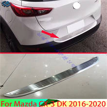 Stainless steel rear bumper protection window sill outside trunks decorative plate pedal For Mazda CX-3 DK 2016-2020 2018 2019 2024 - buy cheap