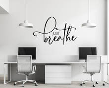 Adesivo de parede com citação para escritório, adesivos que inspiram a respiração para decoração de casa, sala de estar, quarto p244 2024 - compre barato