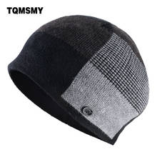 Gorro de costura a cuadros para hombre y mujer, gorros de punto de lana, estilo Hip Hop, Unisex, para invierno 2024 - compra barato