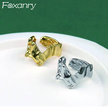 Foxanry 925 Stamp Finger Rings for Women New Fashion Creative Irregular Geometric Handmade Punk Party Jewelry Gifts 2024 - buy cheap