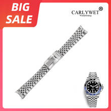 Carlywet-pulseira para relógio de pulso, 20mm, em aço de qualidade superior, com fecho de ostra, para rolex, gmt master ii 2024 - compre barato