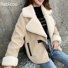 Faux Fur Fleece Coats Women  Autumn Winter Large Collar Loose Single Button Thick Warm Casual Oversized Lamb Fur Coat 2024 - buy cheap