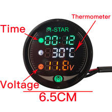 For Honda CR125R CR250R CRM250R CRF150R CRF450R Motorcycle Voltmeter Time Temperature LED 3-in-1 LED Digital Voltage Meter 2024 - buy cheap