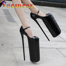 Voesnees Super High Heels Waterproof  Pumps Steel Pipe Dance Net Red Powder Suction Shoes Fashion Round Toe Black Party  Shoes 2024 - buy cheap