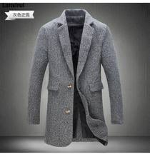Gabardina larga para hombre, abrigo ajustado a prueba de viento, talla grande, Jm10, de diseñador de moda, nuevo, Otoño e Invierno 2024 - compra barato