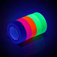 6 Rolls UV Fluorescent Cotton Tape For Home Party Decoration Blacklight Reactive Glow In The Dark Tape Neon Cloth Tape 2024 - buy cheap