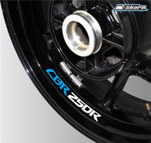 3D Motorcycle wheel stripe sticker tire inner circle logo reflective decal  for HONDA CBR CBR250R cbr 250r 2024 - buy cheap