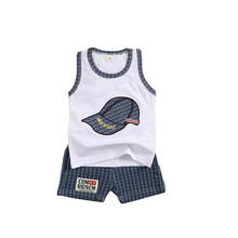 Summer Baby Boys Girls Clothes Suit Children Cotton Vest Shorts 2Pcs/sets Toddler Fashion Casual Costume Infant Kids Tracksuits 2024 - buy cheap
