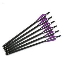 12/24Pcs/set Hunting 16/17/20/22Inch Carbon Shaft Arrows Crossbow Bolts Arrowhead Tip Nock Archery Arrow Bow 2024 - buy cheap