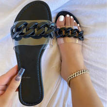 2021 Slippers Women Cross-border Black Color INS Flat Heel Flat Casual Beach Shoes Plus Size 2024 - buy cheap