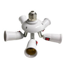 Adaptador de lâmpada e27 divisor, 3/4/5 cabeças, conversor, formato em y, adaptador, conversor, parafuso, base da lâmpada 2024 - compre barato