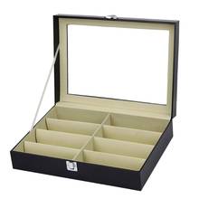 8 Slot Eyeglass Sunglasses Storage Box Men Women Glasses Display Case Organizer Collect Boxes 2024 - купить недорого