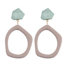 Trendy Simple Design Geometric Earrings Women Acrylic Drop Earrings Exaggerated Big Square Round Irregular Bohemian Jewelry 2020 2024 - buy cheap