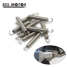 SCL MOTOS 2/6/10pcs Stainless Steel Motorcycle Exhaust Muffler Link Pipes Mounting Spring Hooks Fully Rotatable Motorbike Parts 2024 - buy cheap