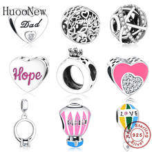 HuooNew Fit Original Brand Charm Bracelet Necklace 925 Sterling Silver Family Tree Ring Coffee Cup Eiffel Tower Bead Berloque 2024 - buy cheap