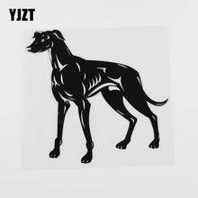 YJZT-calcomanía de vinilo impermeable para coche, calcomanía de perro de carreras, Galgo, color negro/plata, 16,5 cm x 15,5 cm, 8A-0031 2024 - compra barato