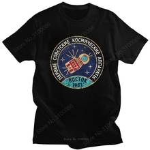 Camiseta Retro URSS Rusia Boctok para hombre, camisa con insignia azul de manga corta, de algodón, de ocio, CCCP, Unión Rusa Vostok, 1961 2024 - compra barato