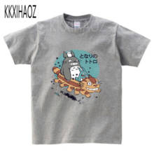 3D starry sky Totoro Kids T shirt Boy Girl New Cotton summer Tops Shirt 2-14 age baby Clothes Cartoon Cat Print Short Sleeve Tee 2024 - buy cheap