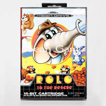 Elevata prestazione US/JAP 16 Bit MD Game Card for Sega Mega Drive Rolo To The Rescue Cover With Retail Box 2024 - buy cheap