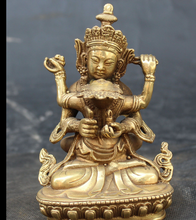 Tampa do budismo tibetano em bronze de mandkesvara yab-yum estátua de buda tantra 2024 - compre barato