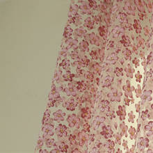 Cortina Floral Rosa clásica de 2 colores para mujer, decoración de sala de estar, bonita Ventana de flores rojas, tul transparente, ropa de cama para niñas 2024 - compra barato
