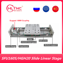 Xyz eixo deslizante estágio linear sfu1605 parafuso esférico + hgh20 guia linear adequado para name23/34 passo/servomotor para máquina cnc 2024 - compre barato