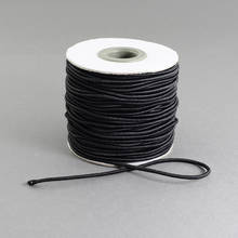 Pandahall 1 Roll Round Elastic Cord 1mm 2mm for Women Jewelry Making with Nylon Outside and Rubber Inside 2024 - buy cheap