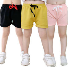 2021 infantil da criança meninas meninos shorts verão algodão crianças calças de praia cor sólida roupas casuais 0-5years 2024 - compre barato