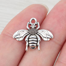 30 abalorios de abeja abejorro de Metal, abalorios para hacer joyas hechas a mano, 22x19mm 2024 - compra barato