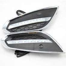 July King LED дневные ходовые огни DRL чехол для Volvo S60 V60 2011-13, LED передний бампер противотуманная фара, 1:1 замена 2024 - купить недорого