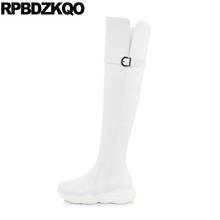 Long High Heel Over The Knee Big Size Thigh Boots For Plus Women White 13 45 12 44 Platform Wedge Casual Waterproof Tall Shoes 2024 - buy cheap