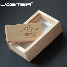 USB JASTER 2,0 (logotipo personalizado gratis), unidad flash usb de madera creativa + caja USB 4GB/8GB/16GB/32GB/64GB, memoria usb 2024 - compra barato