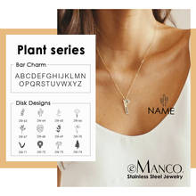 eManco Nature Plants Necklace Custom Name Pendant Choker 316L Stainless Steel Jewelry for Women Men Gifts Engrave Sunflower 2024 - buy cheap